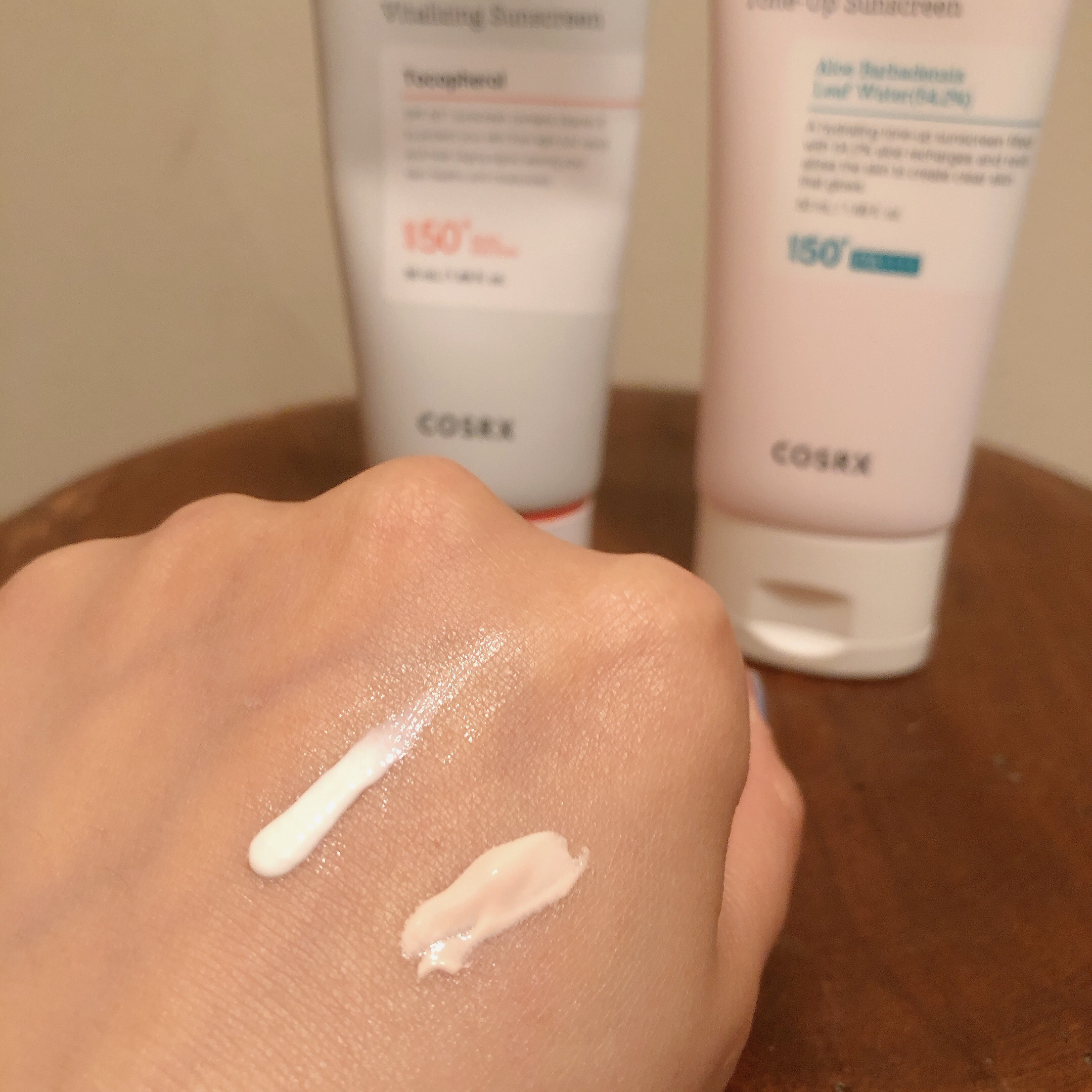 アロエ54.2アクアトーンアップUVクリーム　SPF50+ PA++++/COSRX/日焼け止めクリームを使ったクチコミ（3枚目）