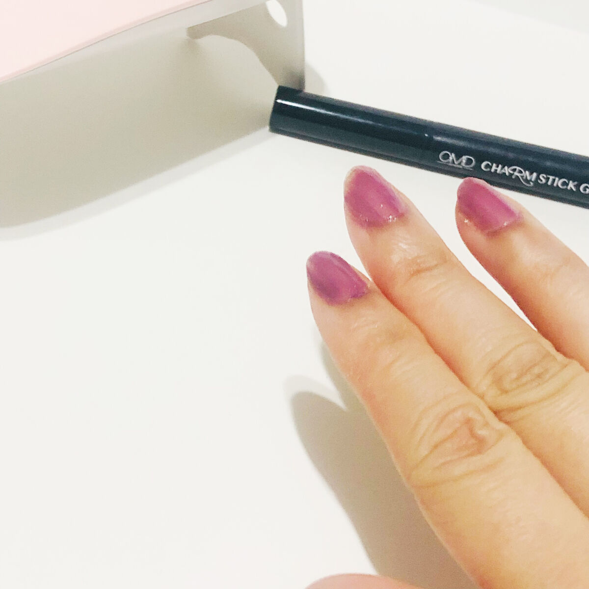 チャームスティックジェル #30 モーヴ/OMD/オールインワンネイルを使ったクチコミ（3枚目）