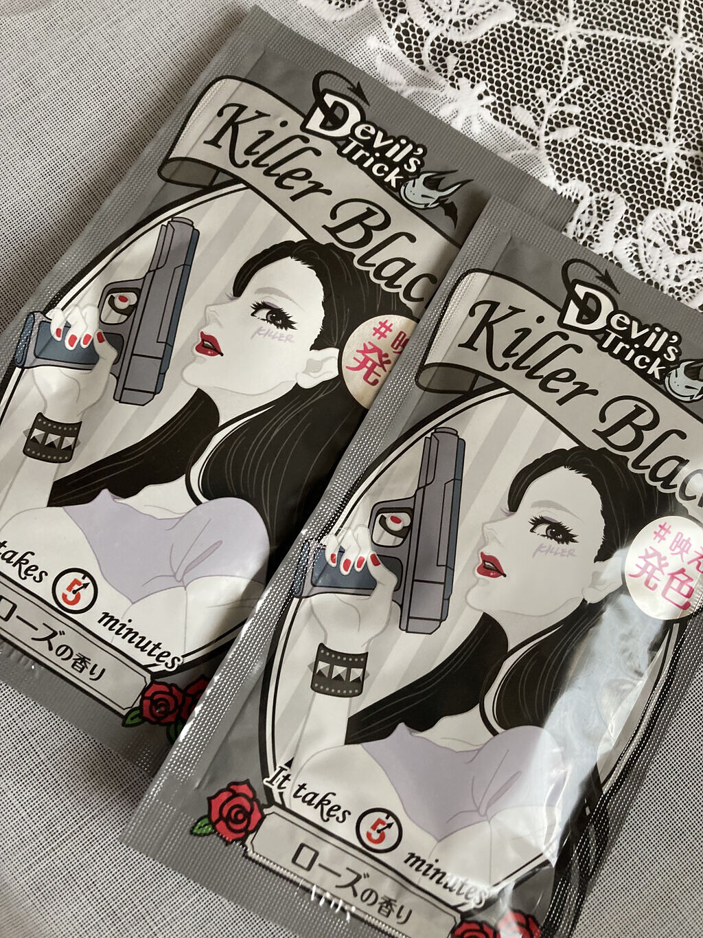 デビルズトリック キラーブラック/クイスクイス/ヘアカラーを使ったクチコミ（1枚目）