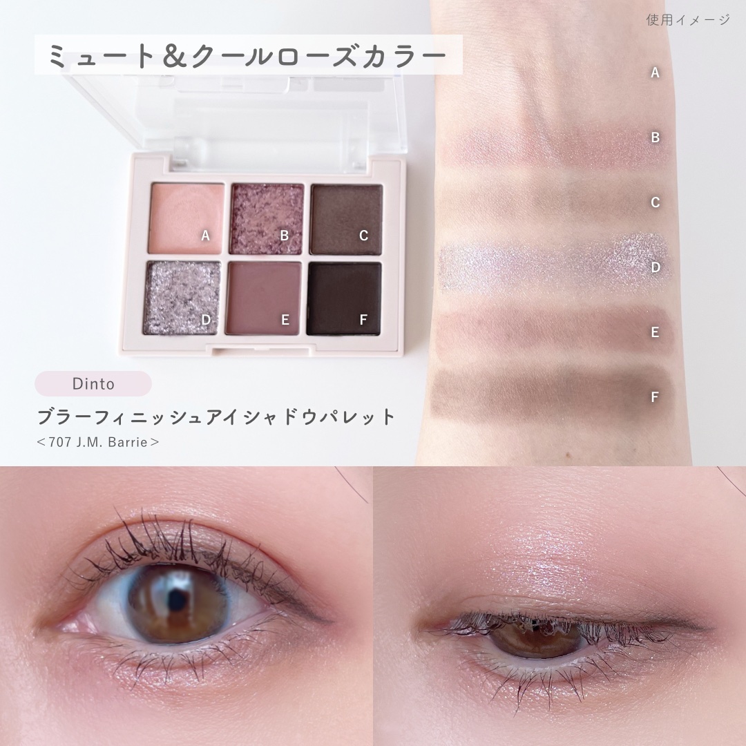 ブラーフィニシュシャドウパレット/Dinto/アイシャドウパレットを使ったクチコミ（3枚目）
