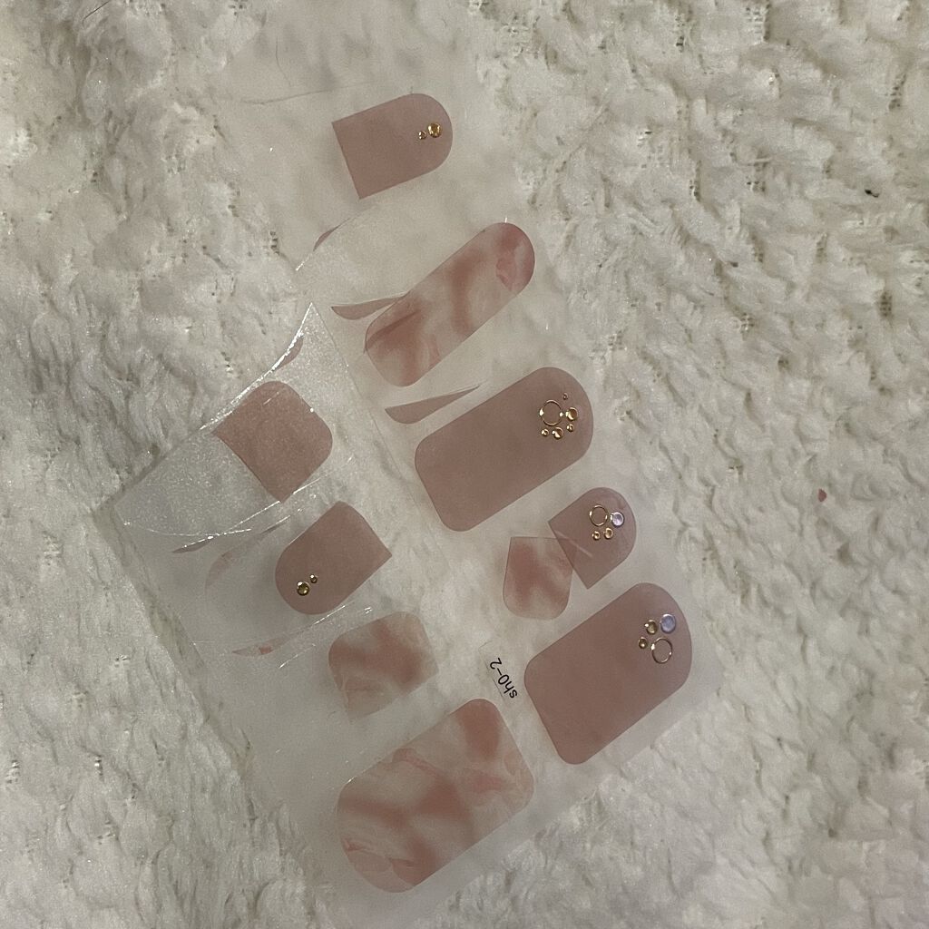 ネイルシール/Qoo10/ネイルシールを使ったクチコミ（1枚目）