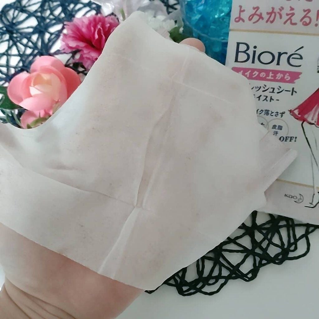 メイクの上からリフレッシュシート うるおいしっとりタイプ/ビオレ/フェイスシートを使ったクチコミ(3枚目)