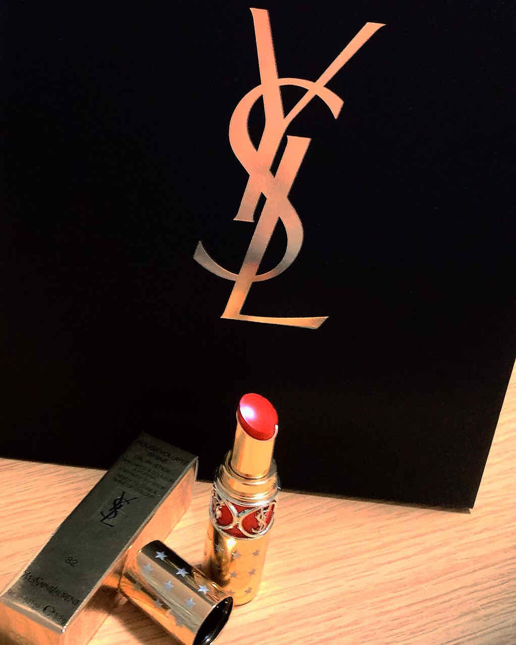 ルージュ ヴォリュプテ シャイン/YVES SAINT LAURENT BEAUTE/口紅を使ったクチコミ（1枚目）