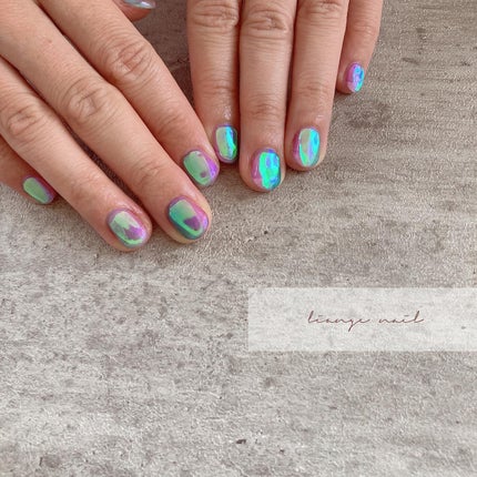 #リアンジェネイル,#柏ネイル,#ネイル,#うるうるネイル,#氷ネイル,#オーロラネイルのネイルデザイン