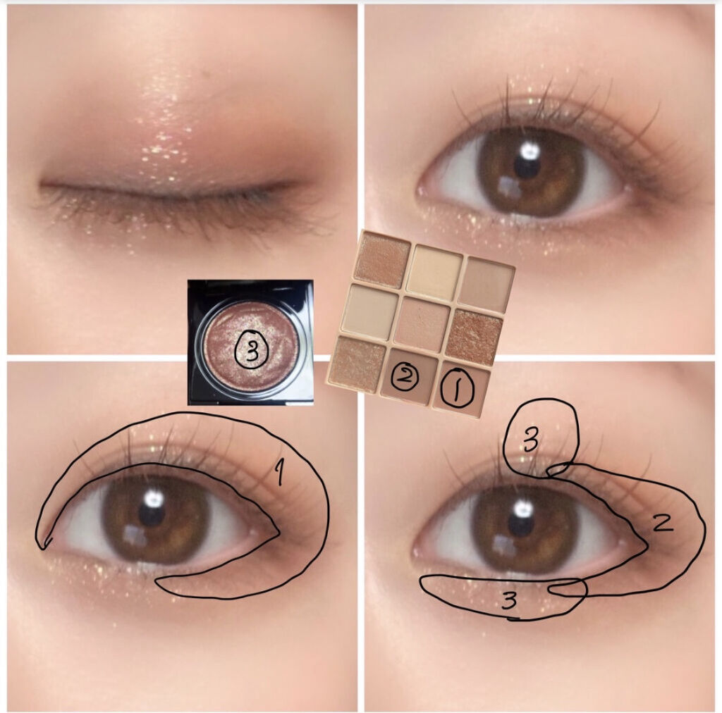 シャドウパレット/dasique/アイシャドウパレットを使ったクチコミ（3枚目）