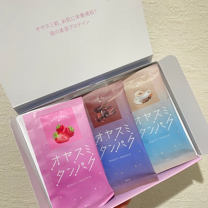 オヤスミタンパク イチゴ味/オヤスミタンパク/その他プロテインを使ったクチコミ(1枚目)