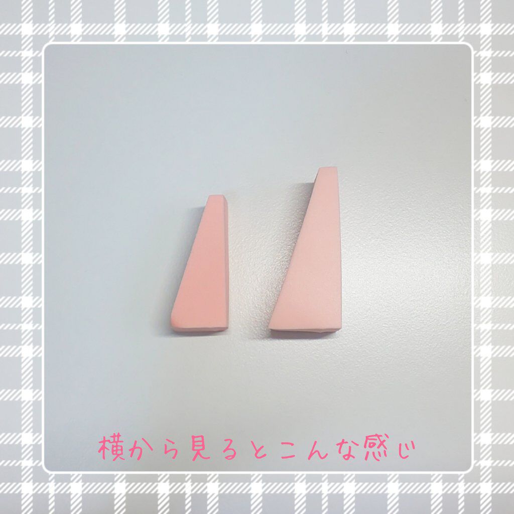 メイクアップスポンジ(バリューパック ウェッジ型 30個)/DAISO/パフ・スポンジを使ったクチコミ（3枚目）