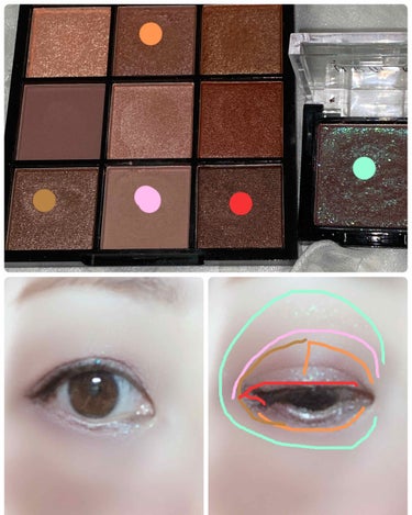 UR GLAM　BLOOMING EYE COLOR PALETTE/U R GLAM/パウダーアイシャドウを使ったクチコミ（3枚目）