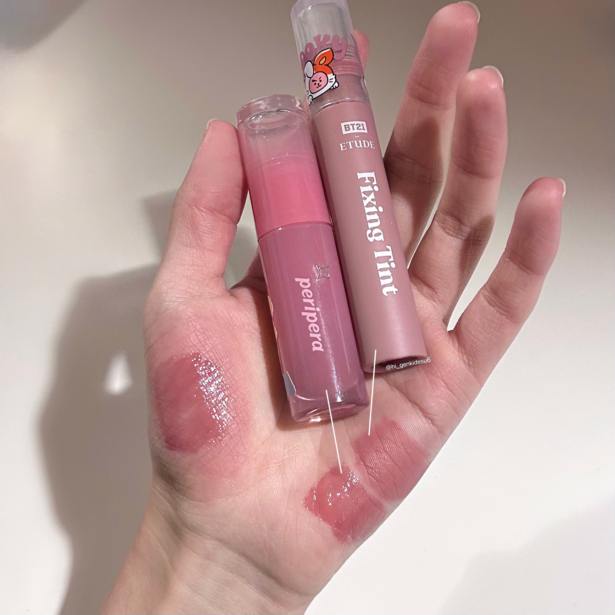 フィクシングティント COOKYオントップ/ETUDE/リップティントを使ったクチコミ（2枚目）