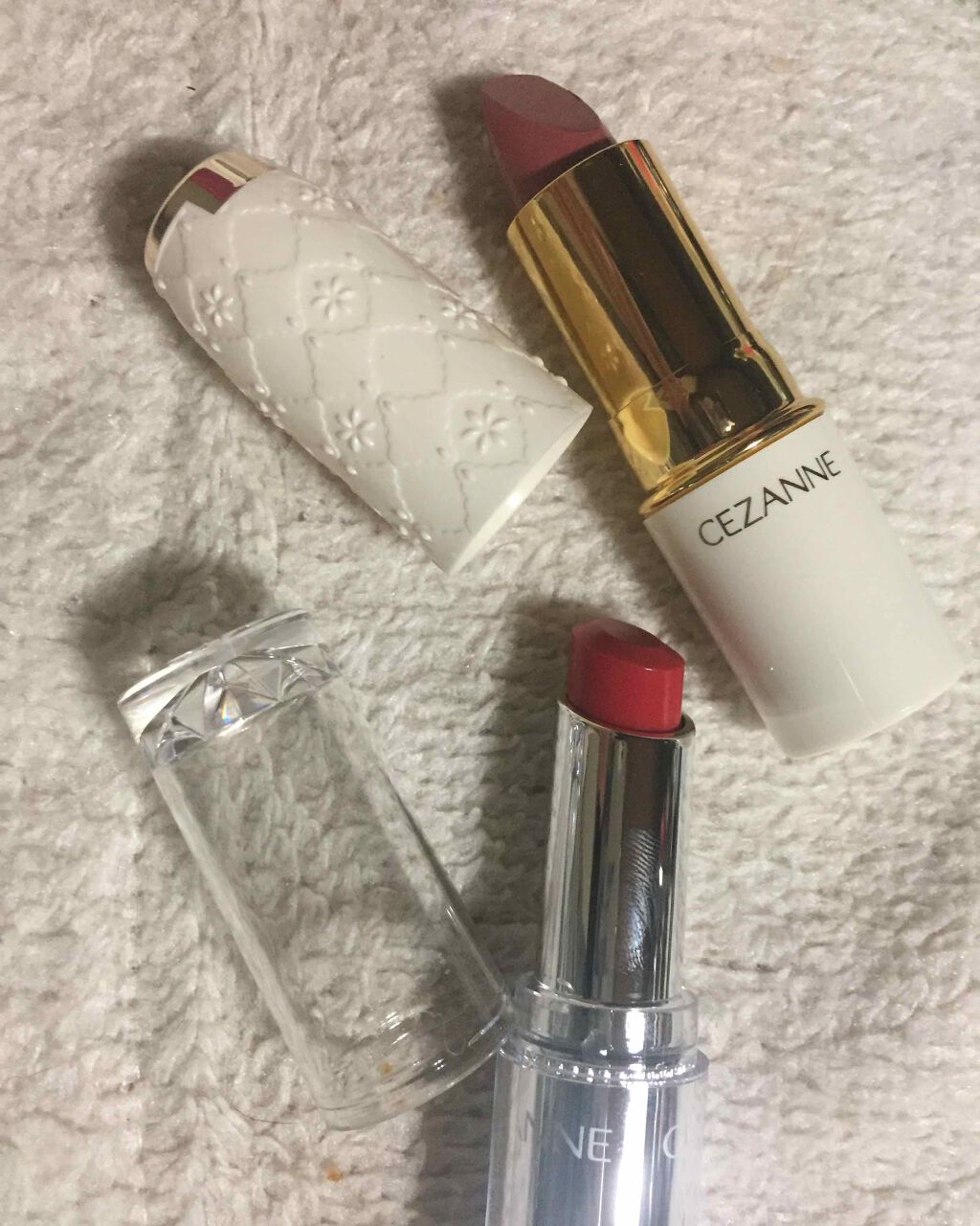 ラスティンググロスリップ/CEZANNE/口紅を使ったクチコミ（3枚目）