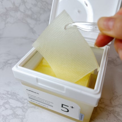 5番 白玉グルタチオンCフィルムパッド/numbuzin/トナーパッドを使ったクチコミ(1枚目)