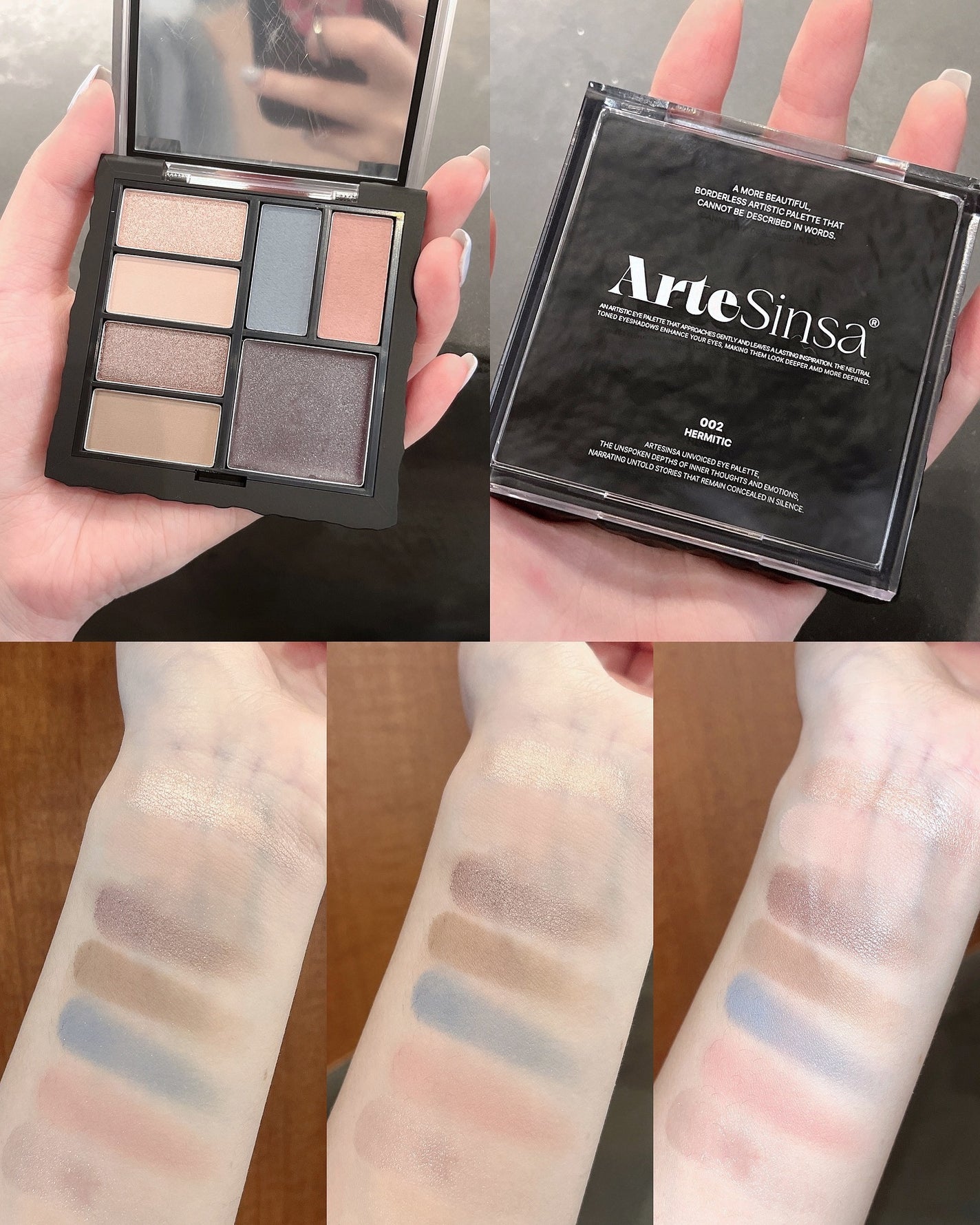 アンボイスドアイシャドウパレット/ArteSinsa/アイシャドウパレットを使ったクチコミ(3枚目)