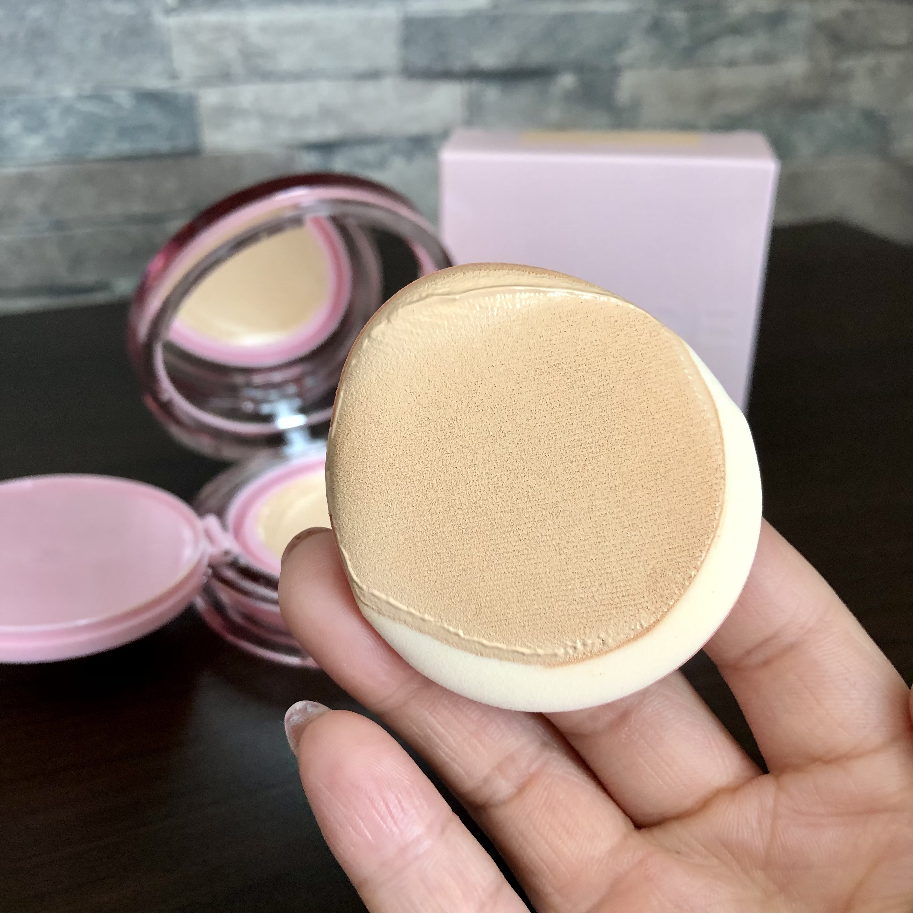 デューパワーヴィーガンクッション/AMUSE/クッションファンデーションを使ったクチコミ（3枚目）