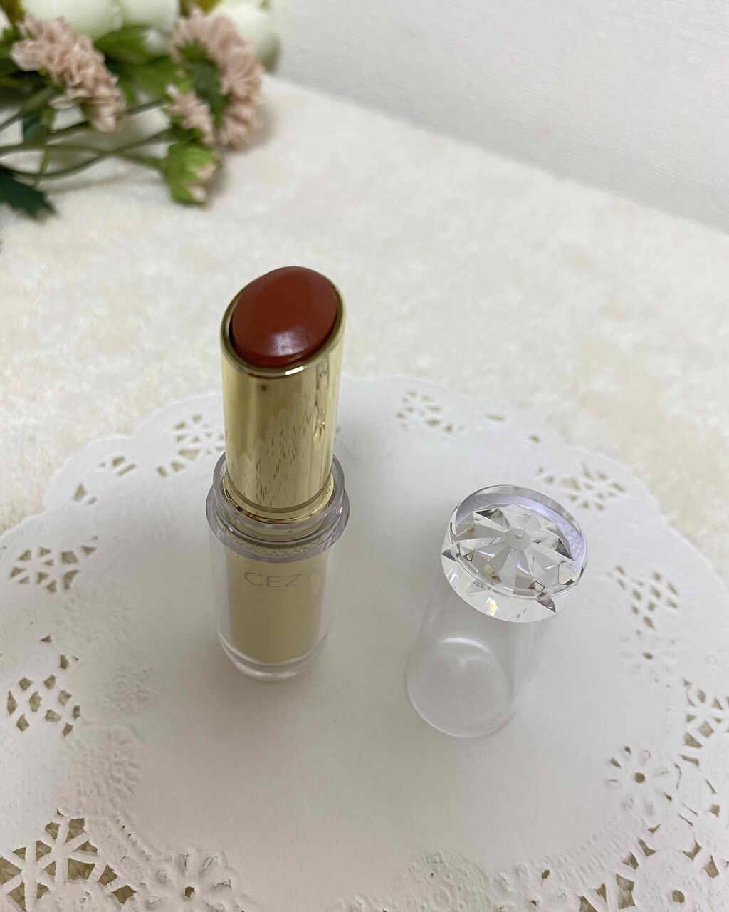 ラスティンググロスリップ/CEZANNE/口紅を使ったクチコミ(2枚目)