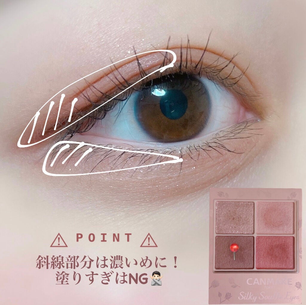 シルキースフレアイズ(マットタイプ)/キャンメイク/アイシャドウパレットを使ったクチコミ(4枚目)
