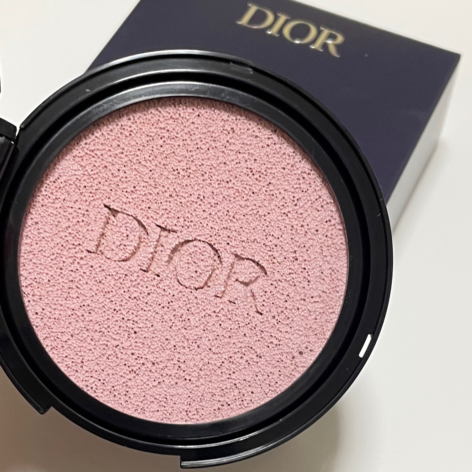 美品♡ Dior ファンデーション ピンクカナージュケース 限定化粧小物】ディオールスキン フォーエヴァー クッション ケース