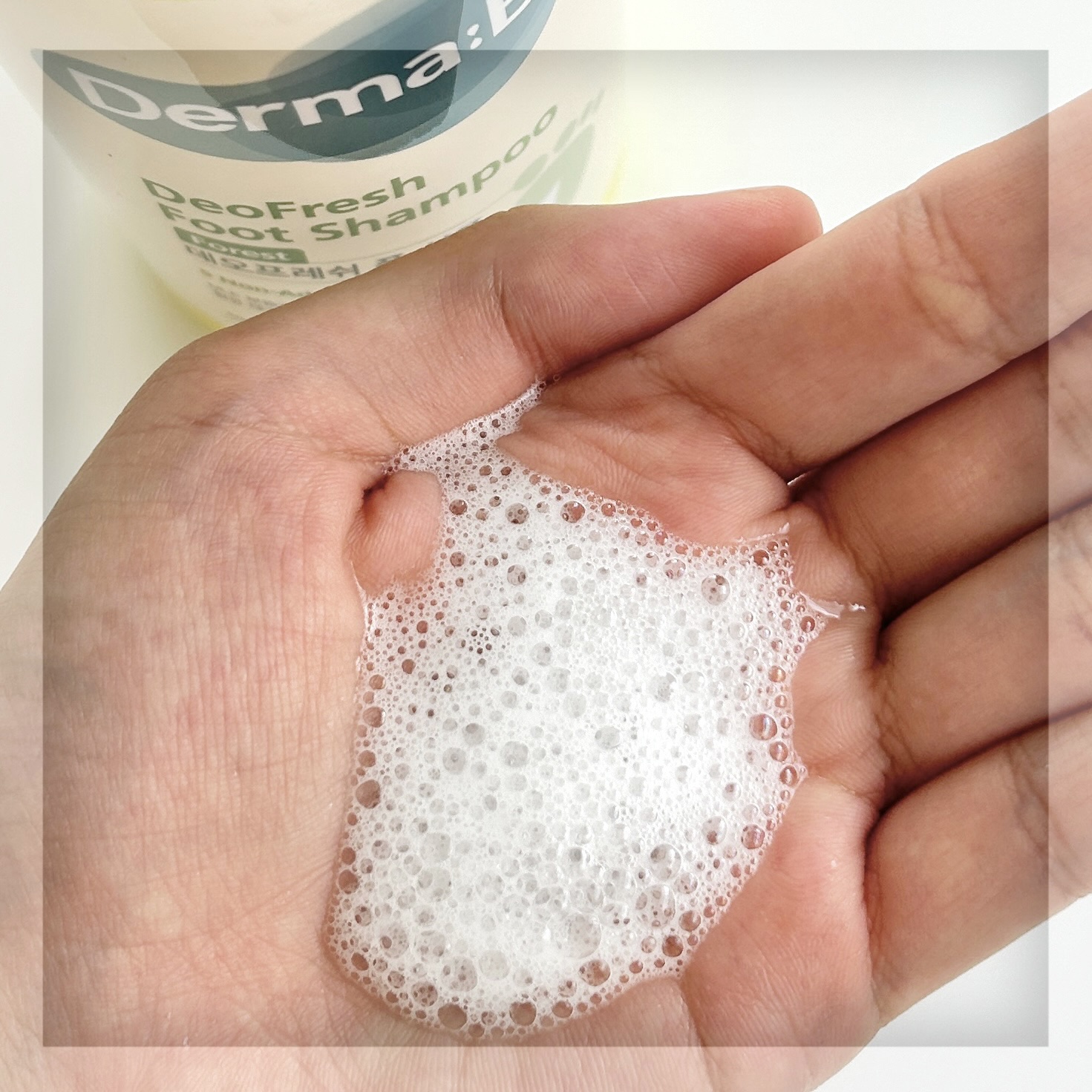 デオフレッシュフットシャンプー（クリーンコットン）/Derma:B/レッグ・フットケアを使ったクチコミ（3枚目）