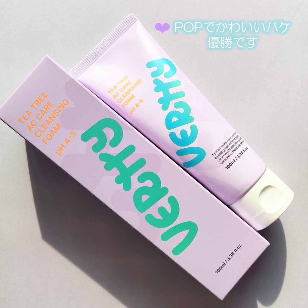 ティーツリーACケアクレンジングフォーム[ph4-5]/Vertty/洗顔フォームを使ったクチコミ（3枚目）