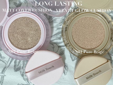 ロングラスティング ベルベット グロウ クッション/Milk Touch/クッションファンデーションを使ったクチコミ(4枚目)