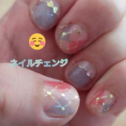 ネイルシール/Qoo10/ネイルシールを使ったクチコミ(1枚目)