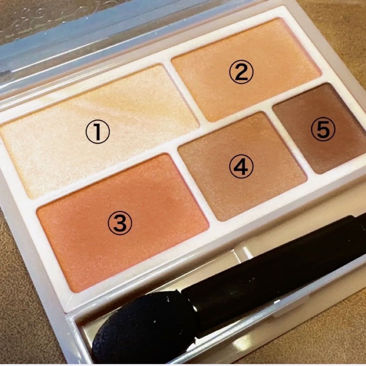 シングル カラー アイシャドウ 412 オレンジ系/ちふれ/単色アイシャドウを使ったクチコミ（3枚目）