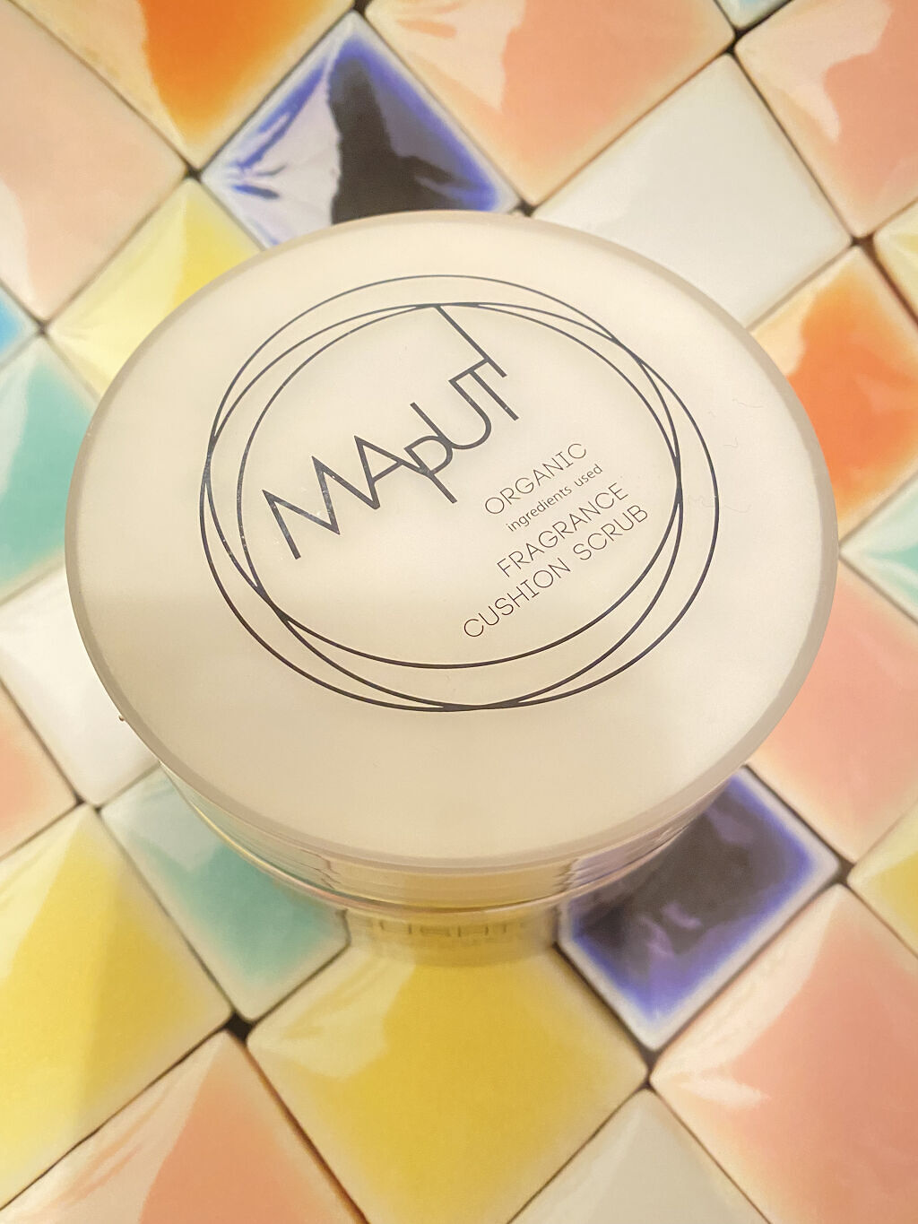 オーガニックフレグランスクッションスクラブ/MAPUTI/スクラブ・ゴマージュを使ったクチコミ（1枚目）