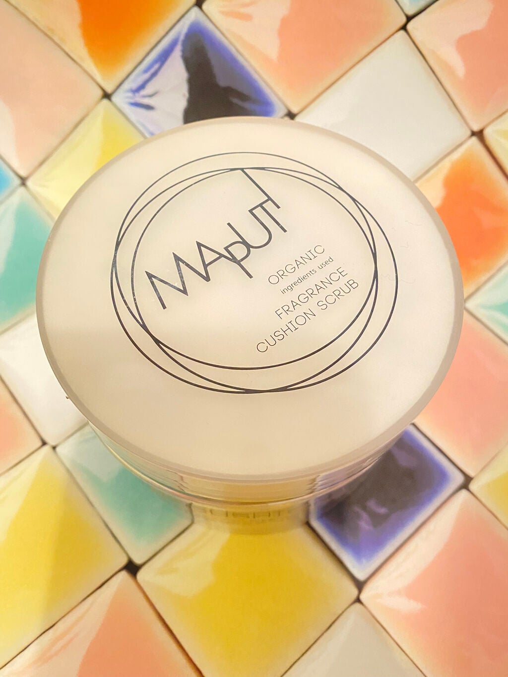 オーガニックフレグランスクッションスクラブ/MAPUTI/スクラブ・ゴマージュを使ったクチコミ(1枚目)