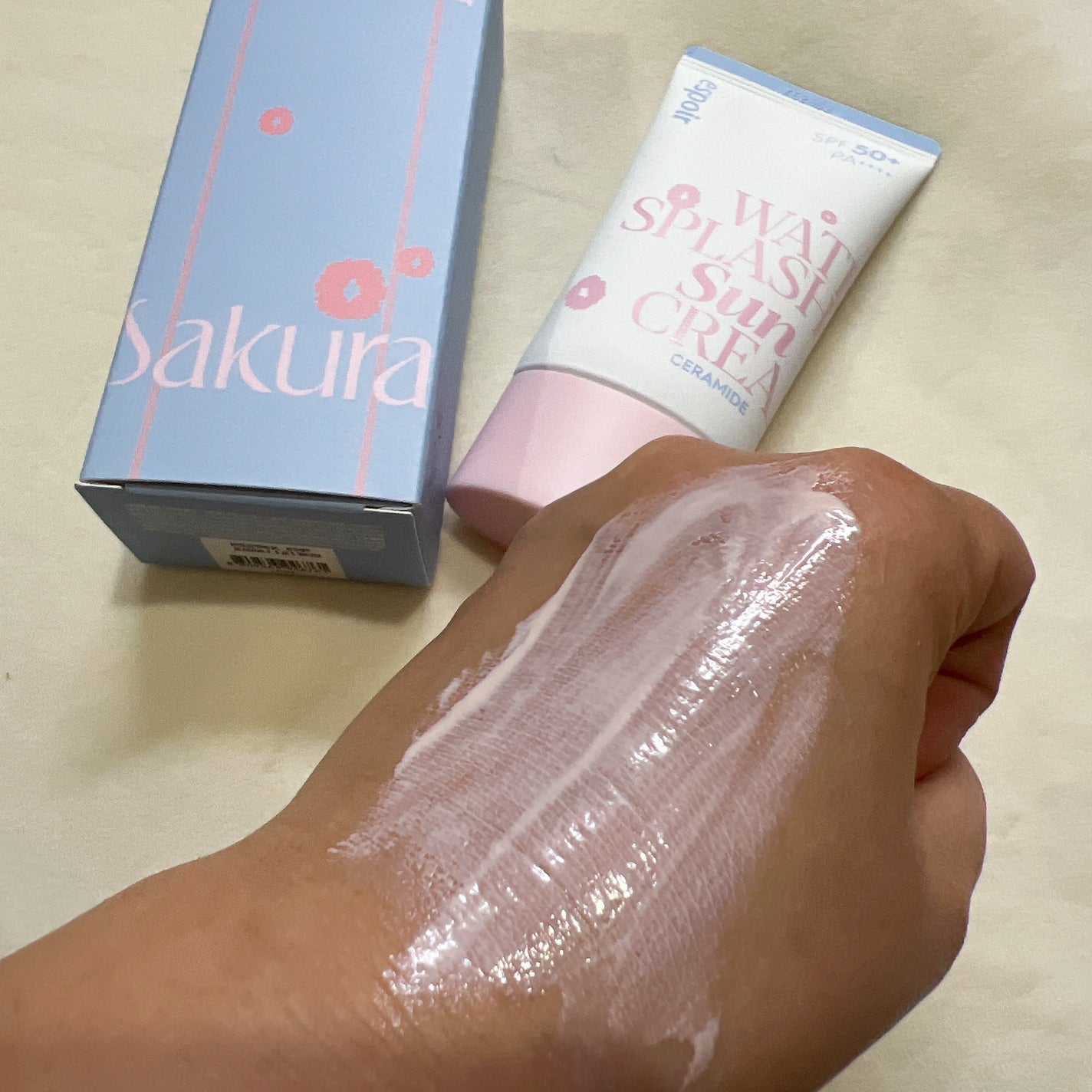 ウォータースプラッシュサンクリーム セラミド/espoir/日焼け止めクリームを使ったクチコミ(3枚目)