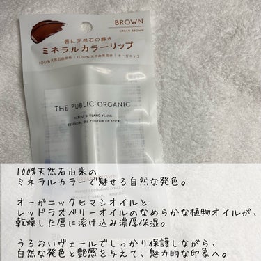 オーガニック認証 精油カラーリップスティック/THE PUBLIC ORGANIC/口紅の画像