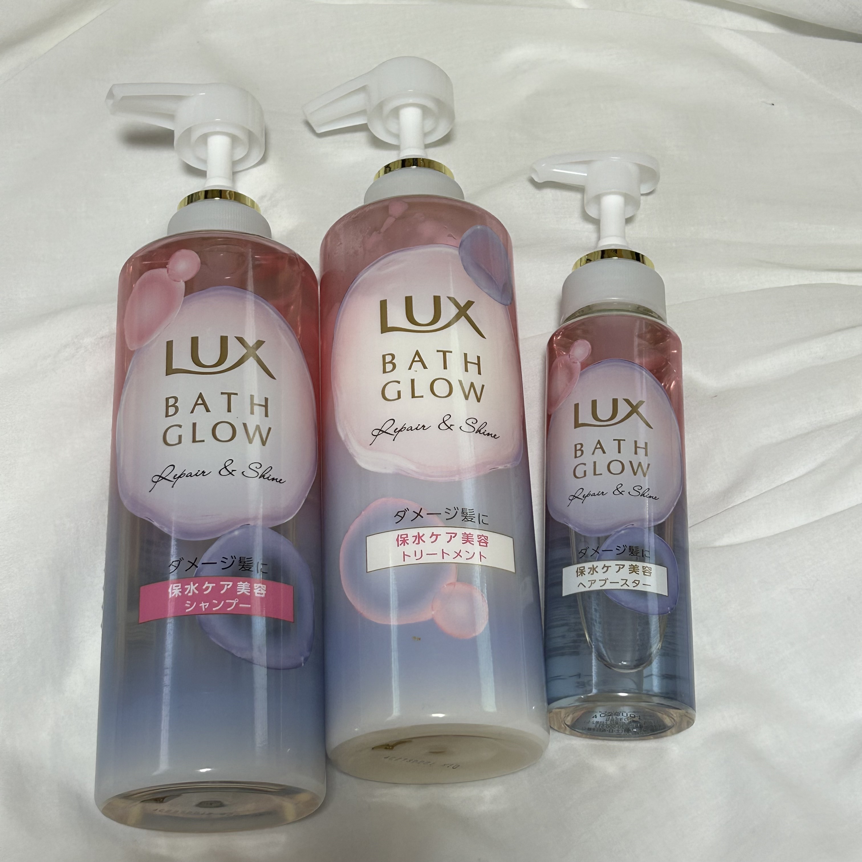 ラックス バスグロウ リペア＆シャイン ヘアブースター/LUX/洗い流すヘアトリートメントを使ったクチコミ（1枚目）