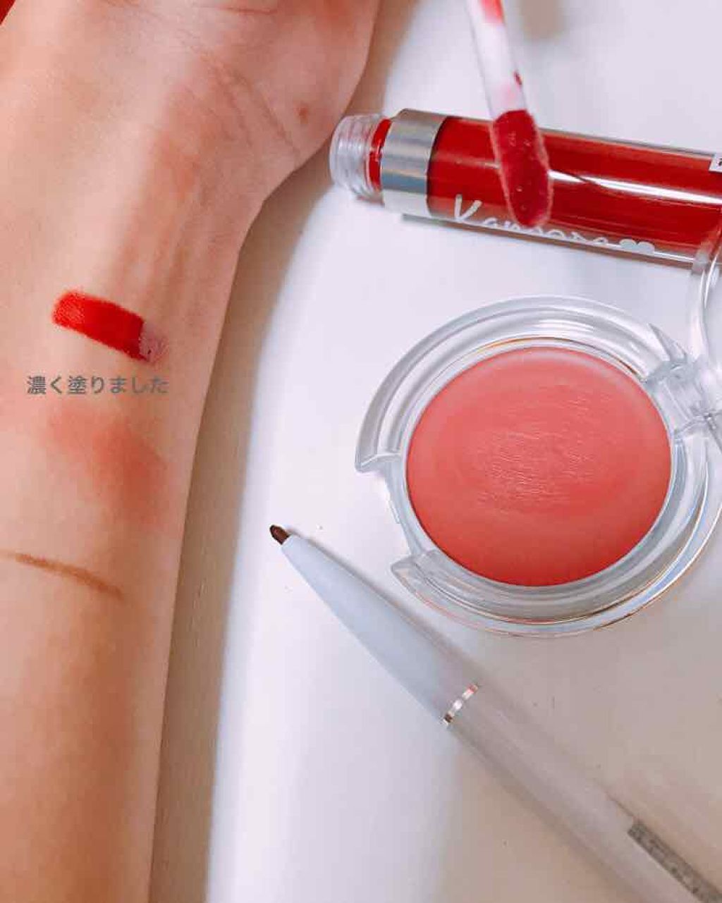 カンコレ リップグロス ワイン/DAISO/リップグロスを使ったクチコミ（2枚目）