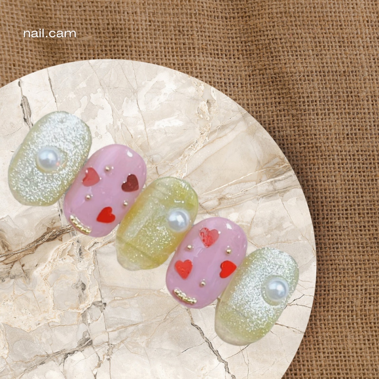 パル　ハートホロ/parkikoi/ネイルシールを使ったクチコミ（3枚目）