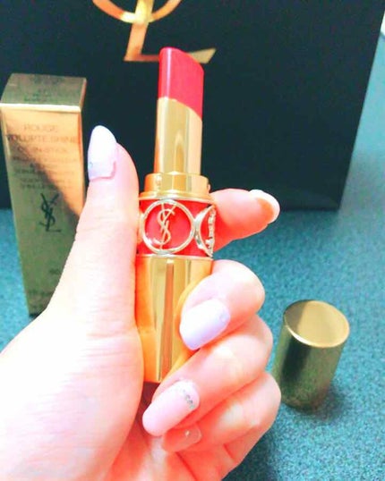 ルージュ ヴォリュプテ シャイン/YVES SAINT LAURENT BEAUTE/口紅を使ったクチコミ(1枚目)