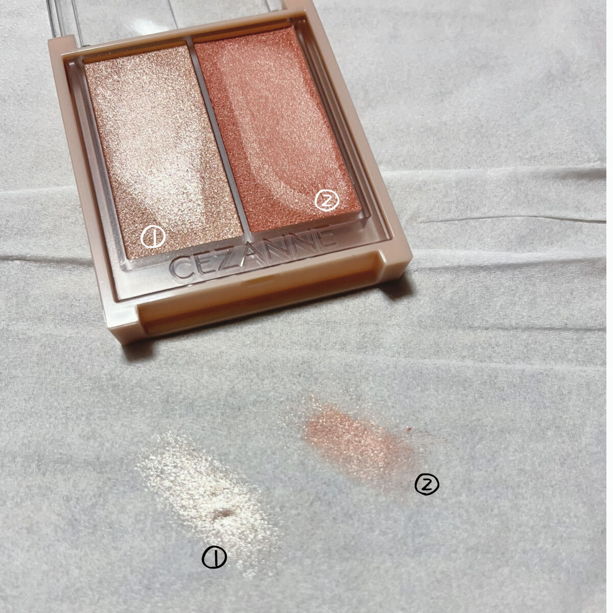 フェイスグロウカラー/CEZANNE/クリームハイライトを使ったクチコミ（2枚目）