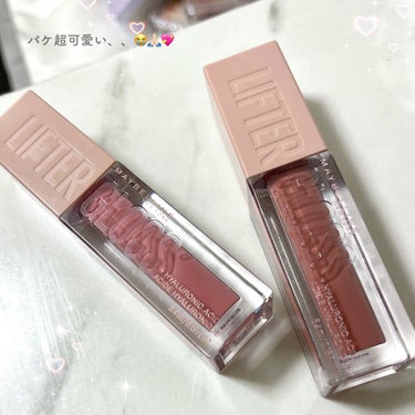 MAYBELLINE NEW YORK Maybelline Lifter Gloss Plumping Hydrating Lip Glossのクチコミ「＼パケも色味も可愛すぎる♡リフターグロス／



🛒MAYBELLINE NEW YORK
L.....」（3枚目）