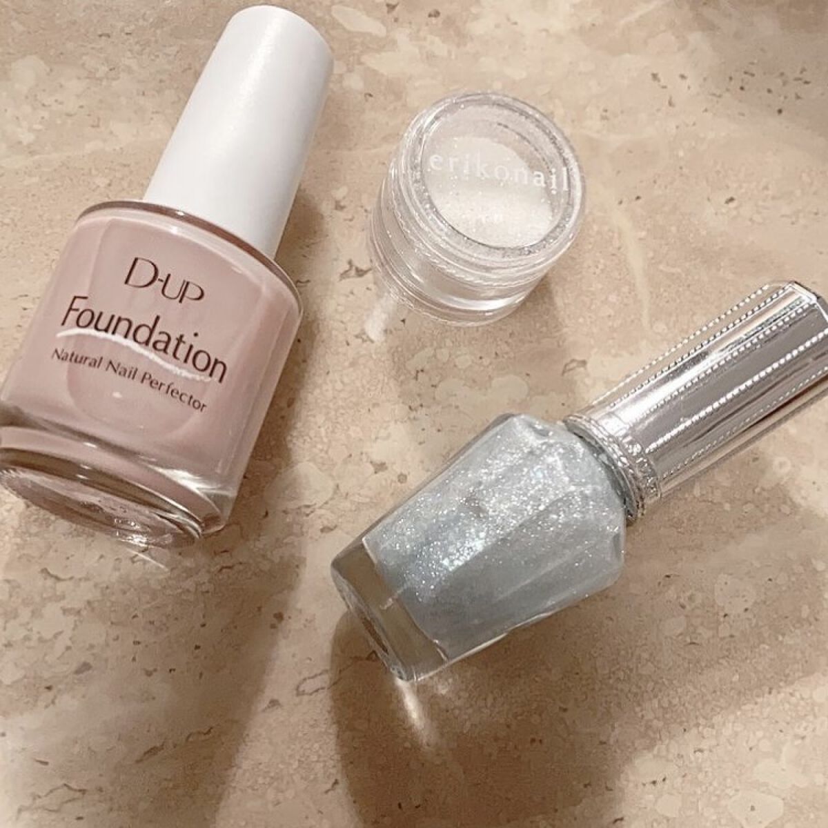 ディーアップファンデーション シアーラベンダー/D-UP/ネイルベースコートを使ったクチコミ（3枚目）