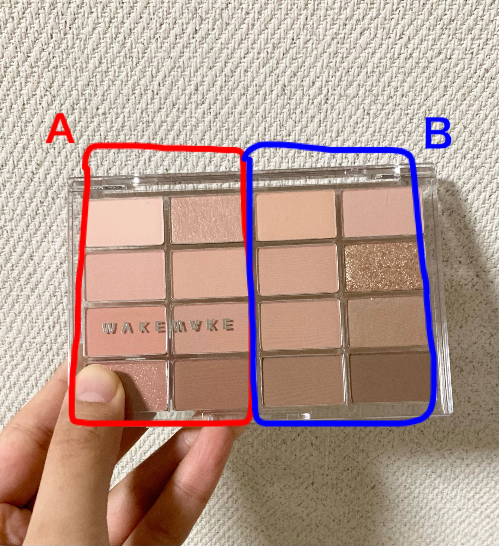 ソフトブラーリングアイパレット/wakemake/アイシャドウパレットを使ったクチコミ（3枚目）