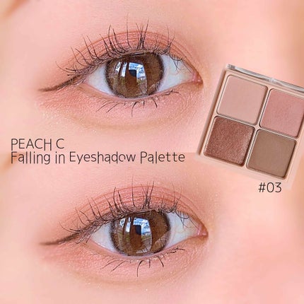 Peach C フォーリング イン アイシャドウ パレットのクチコミ「\/
【 PEACH C フォーリング イン アイシャドウ パレット 03pink 】
.....」(1枚目)