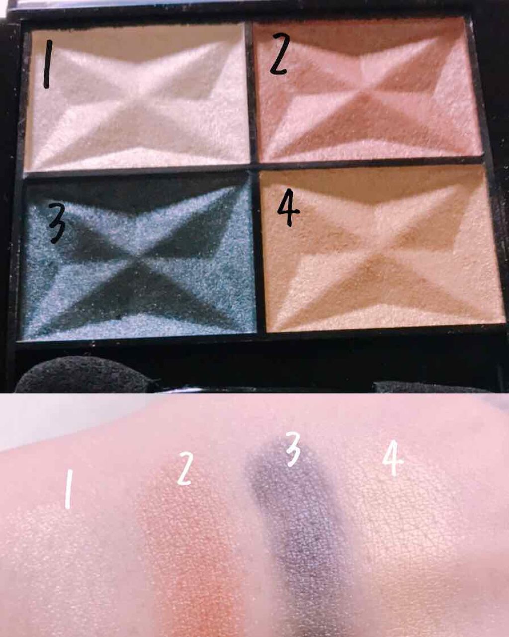 カラフルアイシャドウ/DAISO/アイシャドウパレットを使ったクチコミ(2枚目)