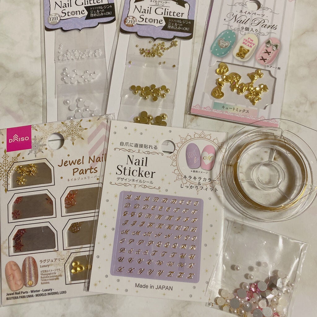 Design Nail Sticker (デザインネイルシール)/元林/ネイルシールを使ったクチコミ(6枚目)