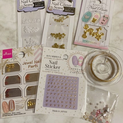 Design Nail Sticker (デザインネイルシール)/元林/ネイルシールを使ったクチコミ(6枚目)