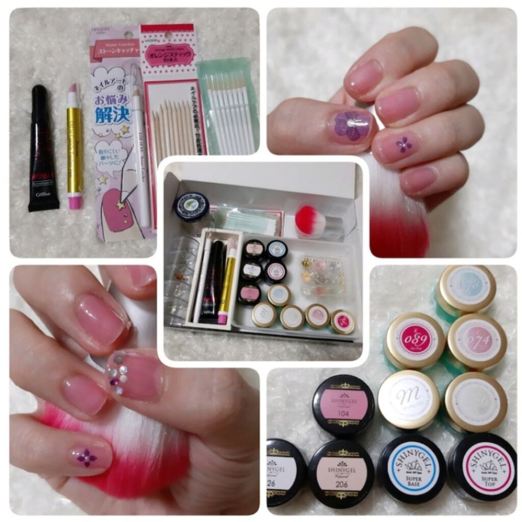 ジェルネイル LED スターターキット(16W LEDランプ&定番カラー3色付)/SHINYGEL/ネイル用品を使ったクチコミ(1枚目)