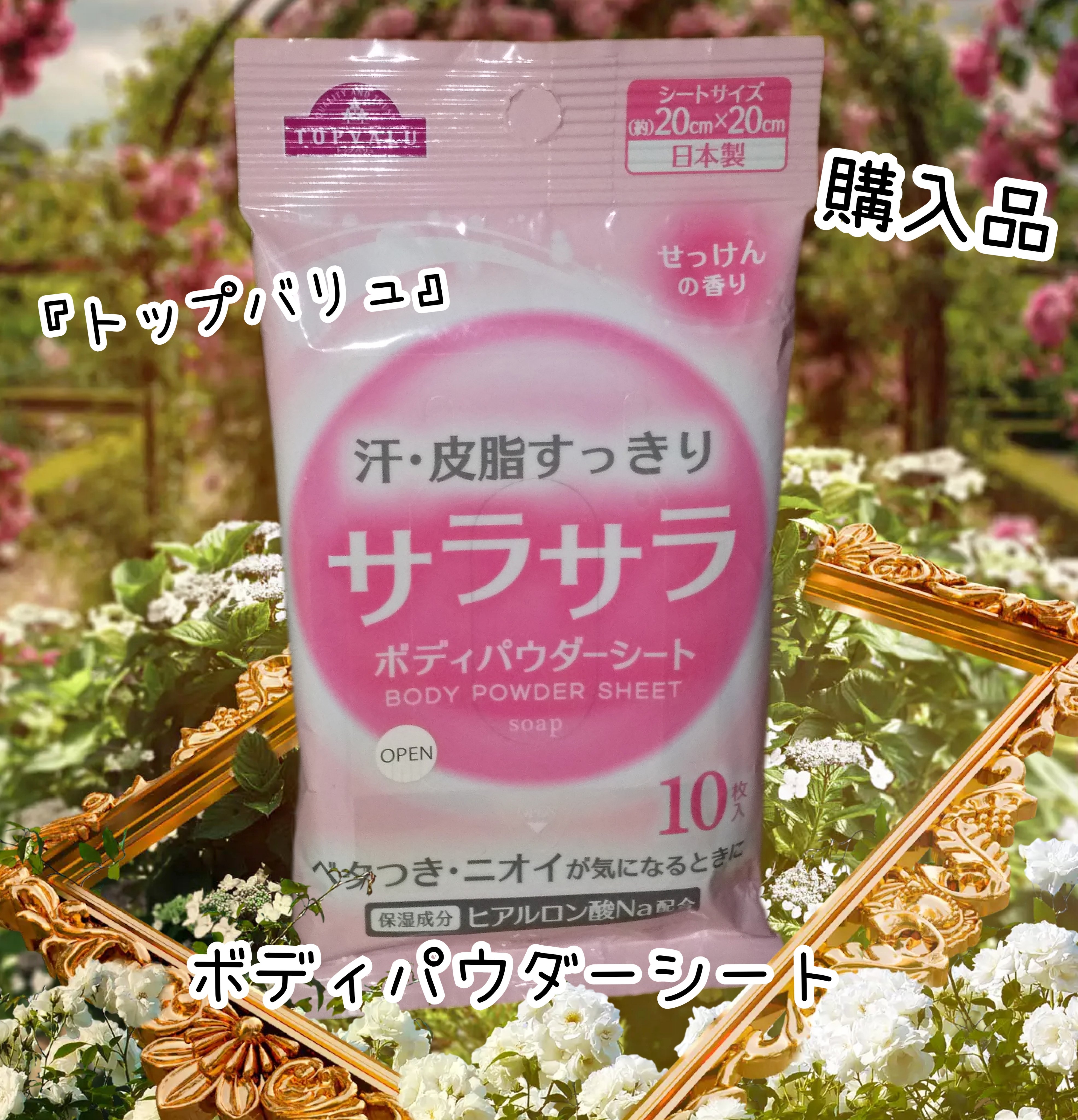 ボディパウダーシート/トップバリュ/ボディシートを使ったクチコミ（1枚目）