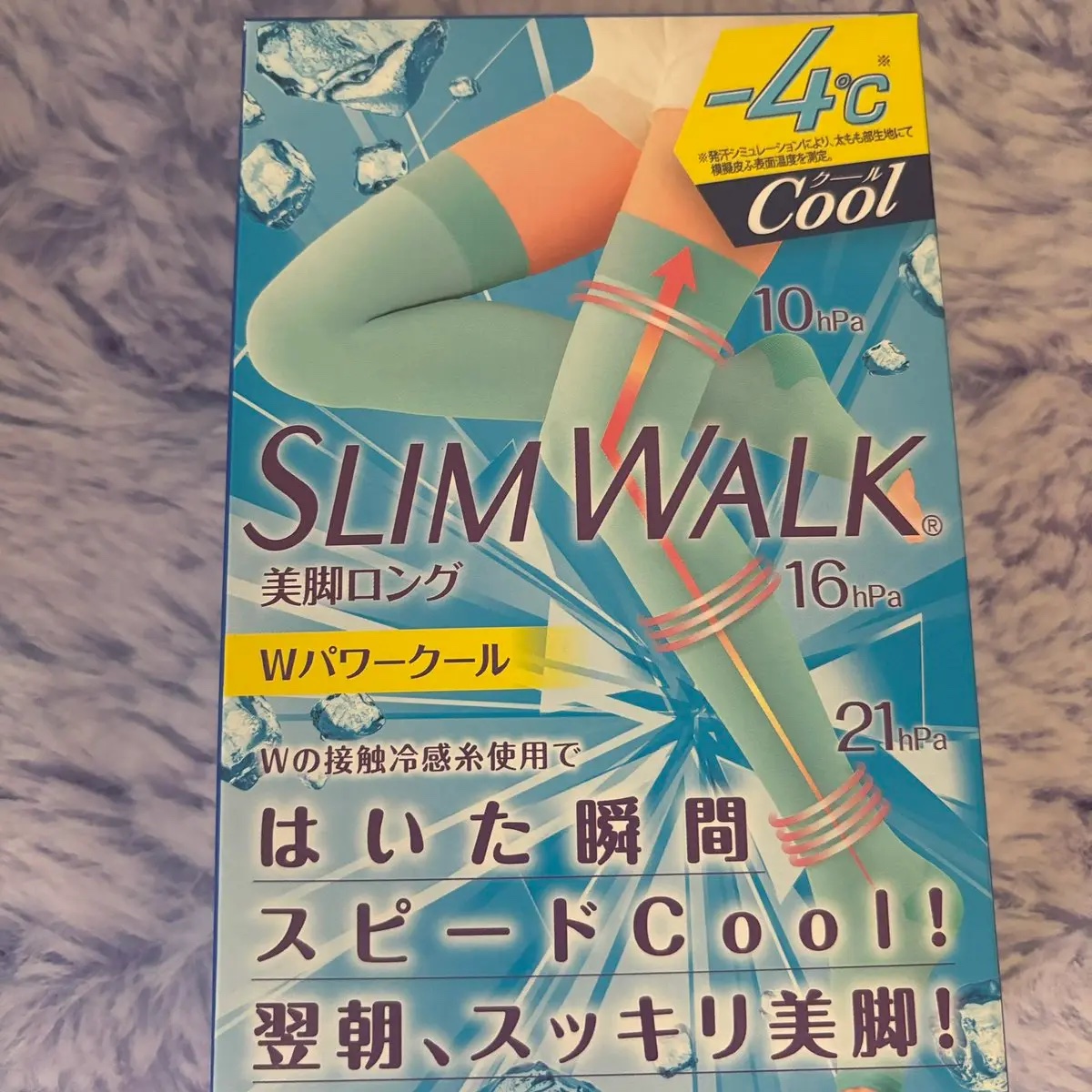 美脚ロング 朝までクール ライトブルー(M〜L)/SLIMWALK/着圧ソックス・レギンスを使ったクチコミ（1枚目）