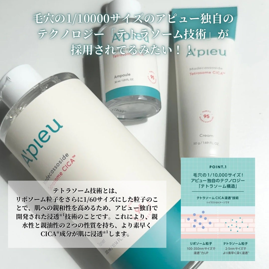 アピュー テトラソーム CICA化粧水/A’pieu/化粧水を使ったクチコミ(2枚目)