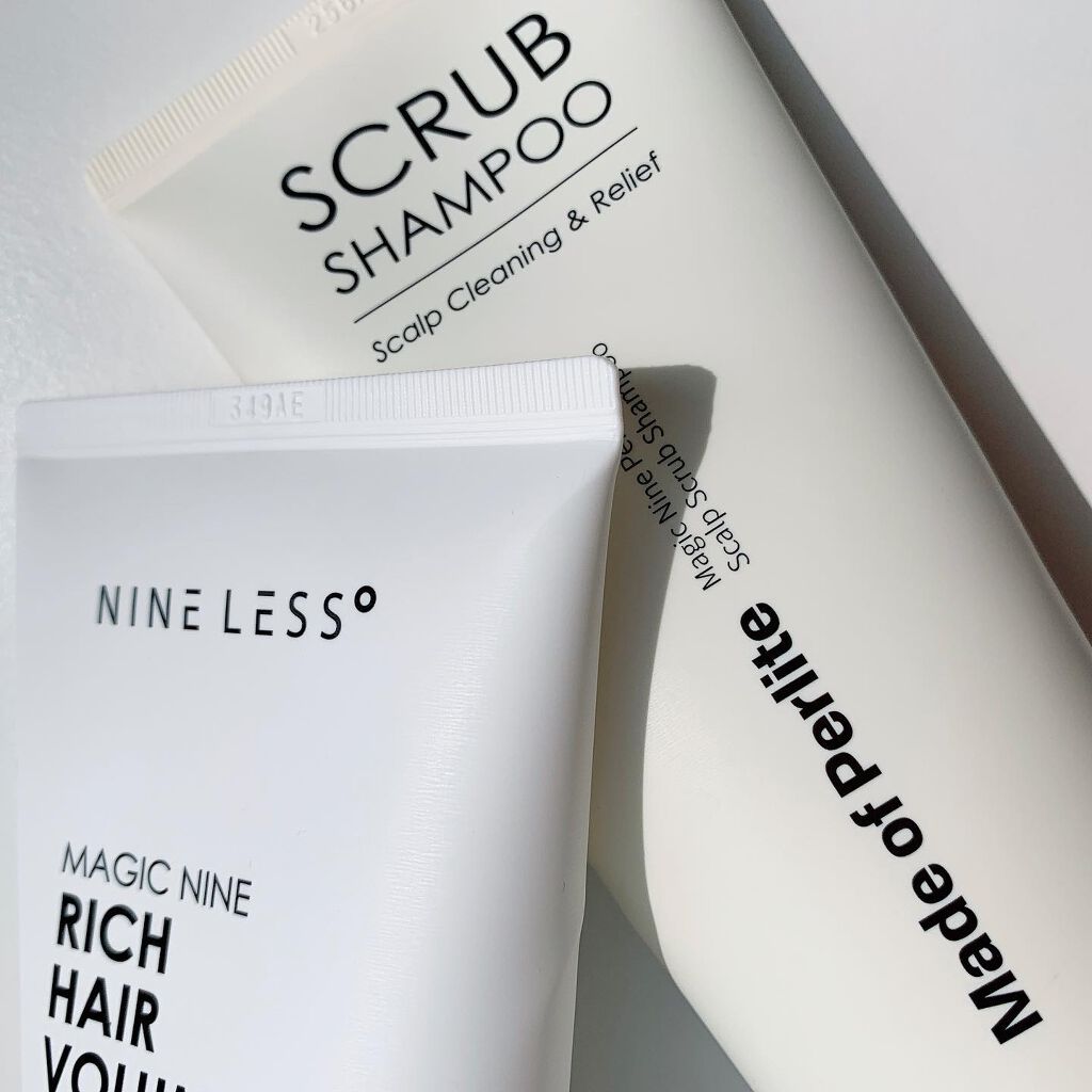 Magic Nine Perlite Scalp Scrub Shampoo/NINELESS/市販シャンプーを使ったクチコミ（1枚目）