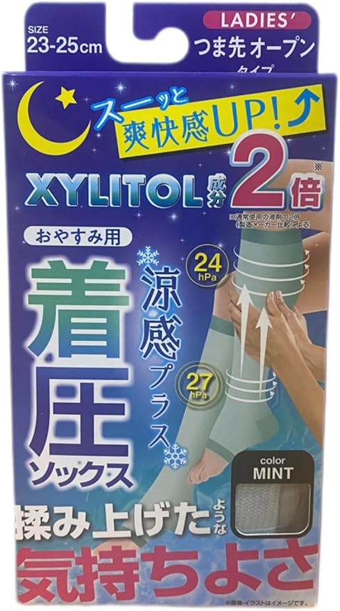 LYCRA 脚を心地よく引き締める着圧ソックス涼感プラス