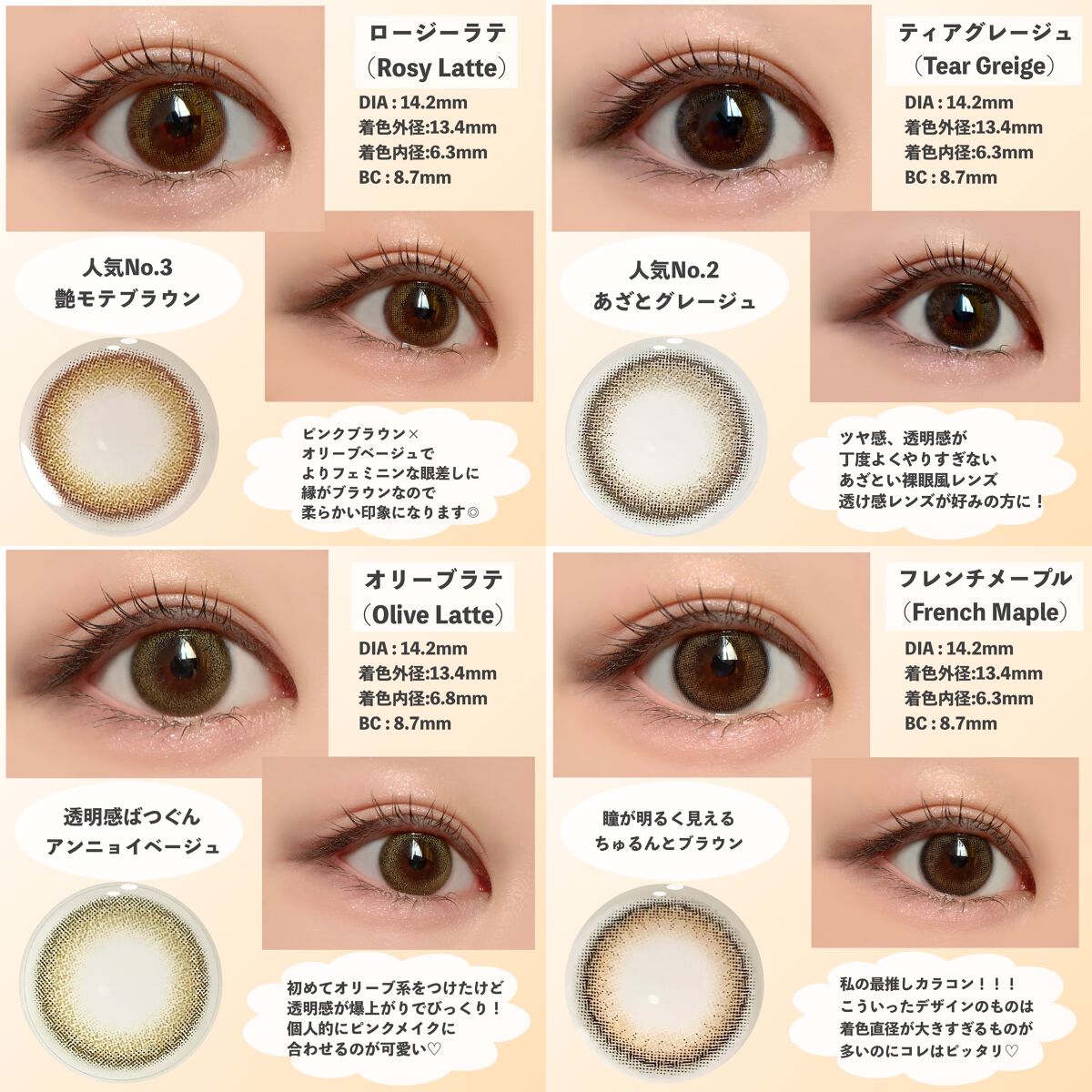 アンジョルノ/en Giorno/カラーコンタクトレンズを使ったクチコミ(8枚目)