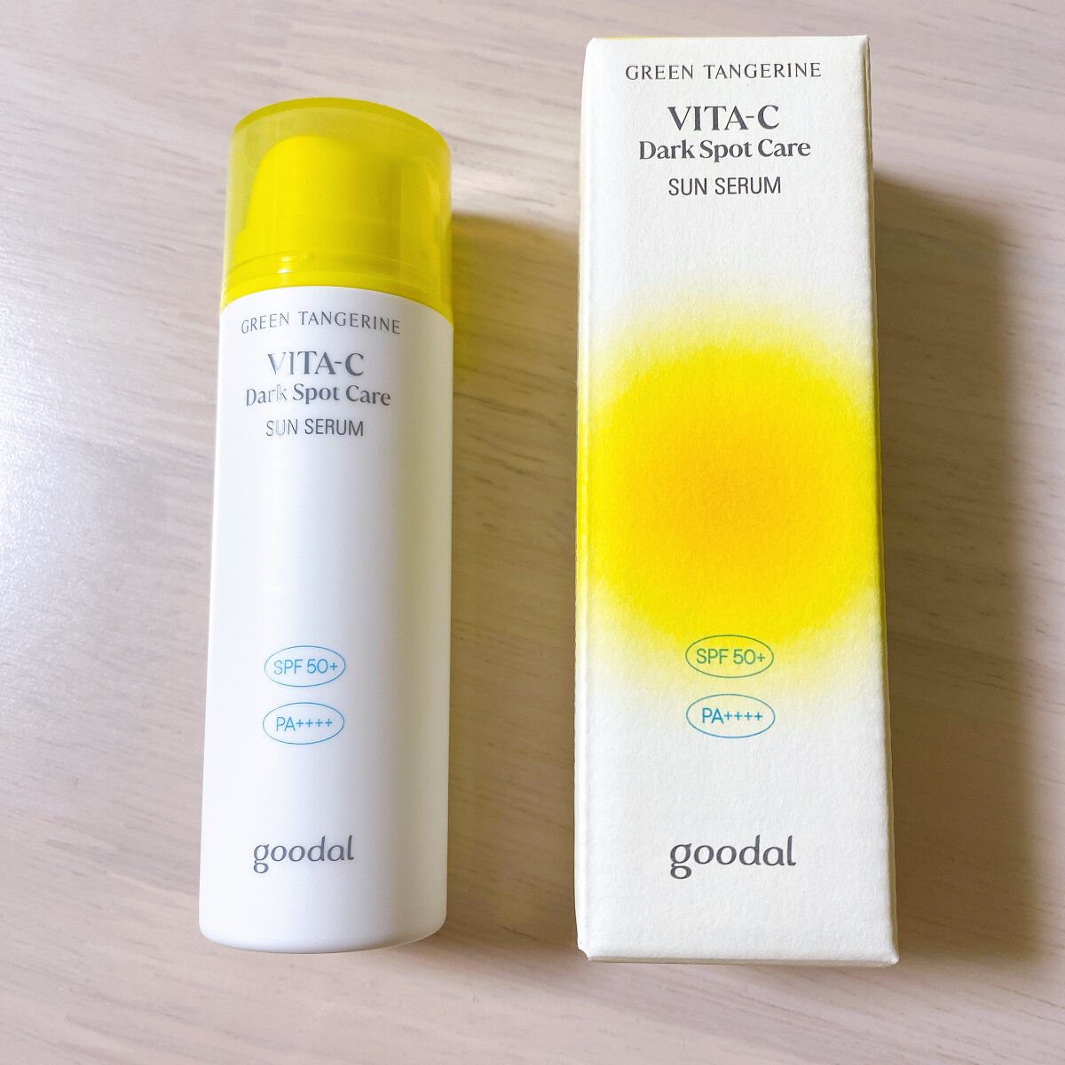 goodal グーダルビタCダークスポットケアサンセラムのクチコミ「◎日焼け予防しながらシミケアもできるジェル状日焼け止め🌞

✼••┈┈••✼••┈┈••✼••.....」（2枚目）