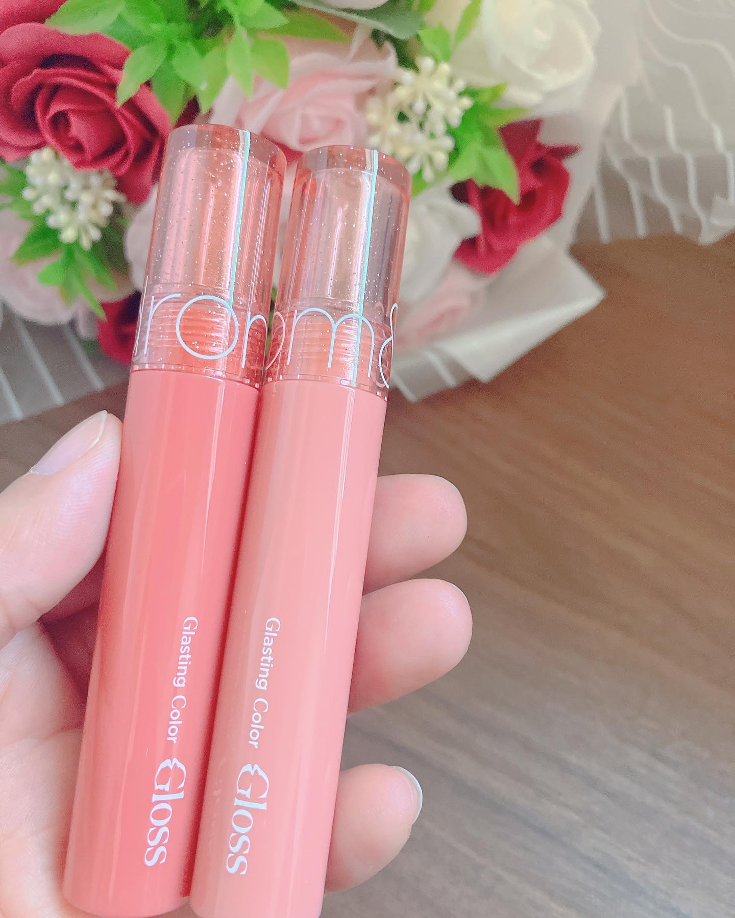 グラスティングカラーグロス/rom&nd/リップグロスを使ったクチコミ（3枚目）